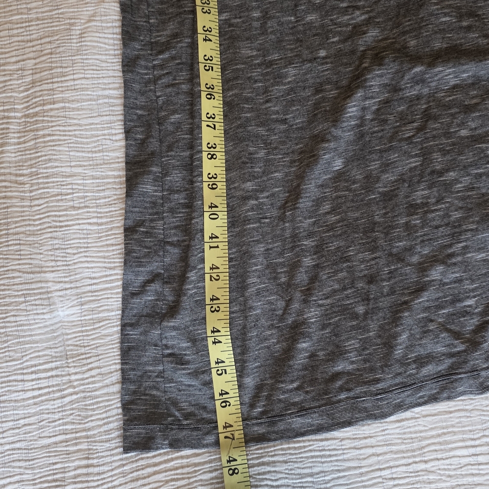 Max Studio Boho Gray Maxi Dress Ruffle Bust Spaghetti Strap Reformation Style M - Picture 6 of 7